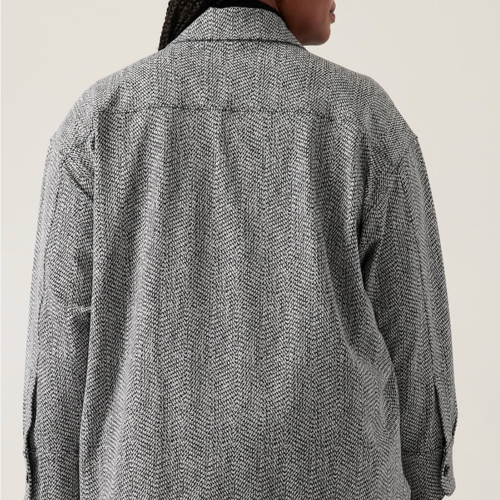 Athleta Textured Shirt Jacket 2x NWT - Picture 4 of 8